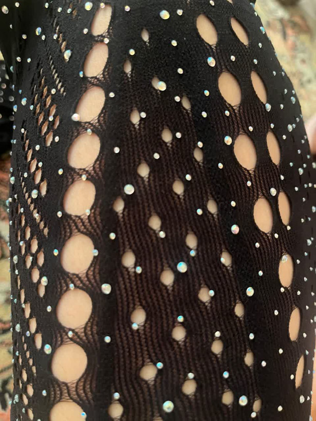 🔥 بادیفیشر کاستوم ✨ فریسایز 🖤 رنگ مشکی با نگینهای جذاب و خاص